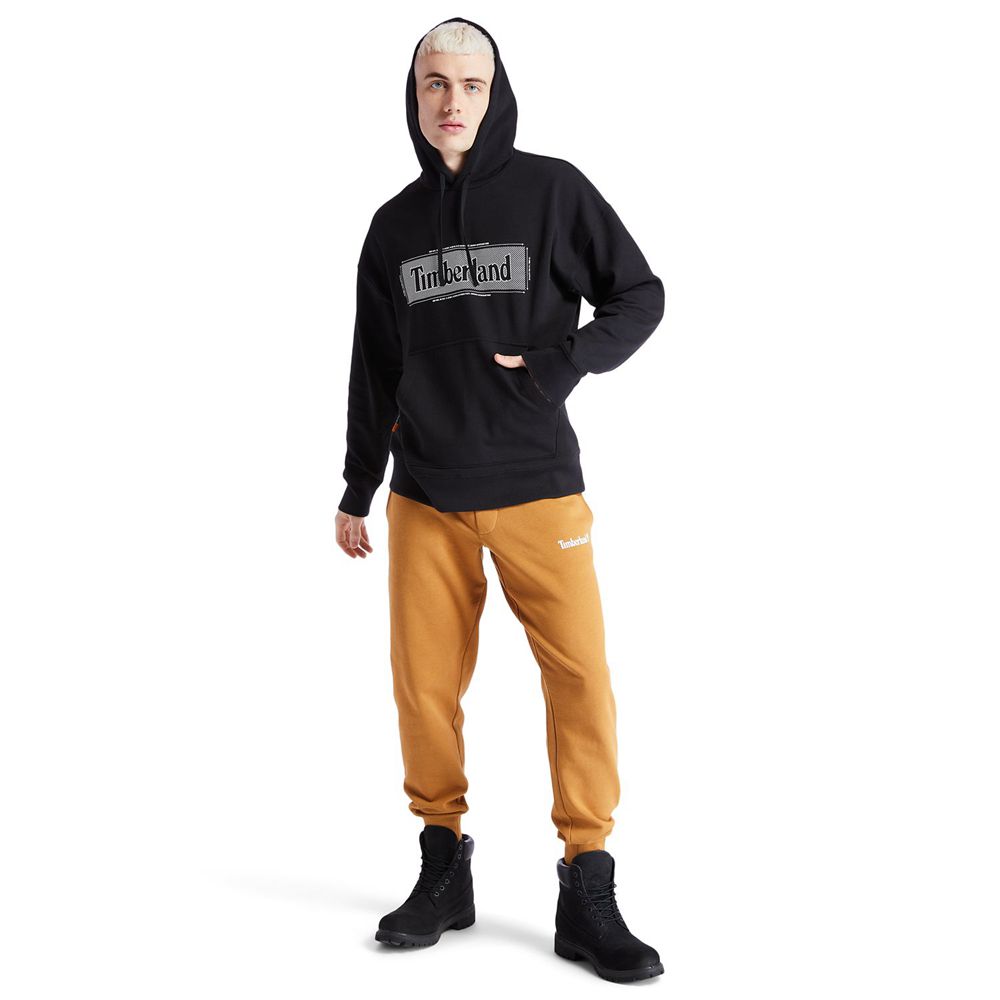 Moletom Masculino - Timberland Logo Hoodie - SMWXC9056 - Pretas